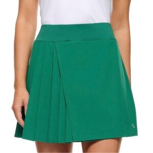 Green Women's Asymmetrical Pleated Athletic Skort
